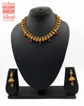Antique Golden Necklace Set Antique Golden Necklace Sets